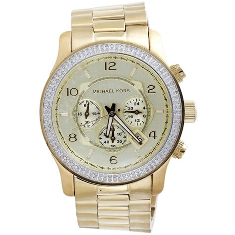 michael kors diamond gold watches|men's mk watch with diamonds.